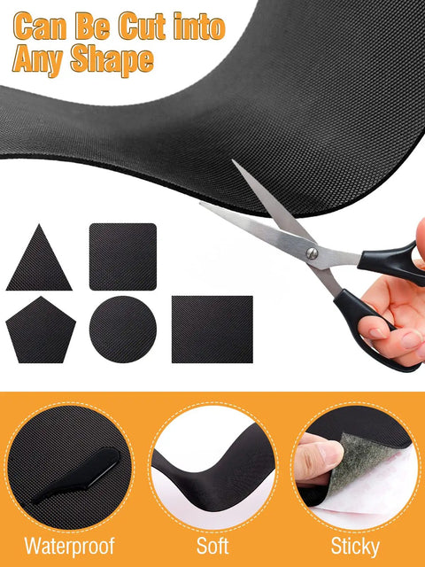 Cutting Oversized Non Slip Furniture Pads For Hardwood Floors 39.4 By 5.9 Inches Cuttable Self Adhesive Peel And Stick Floor Protectors