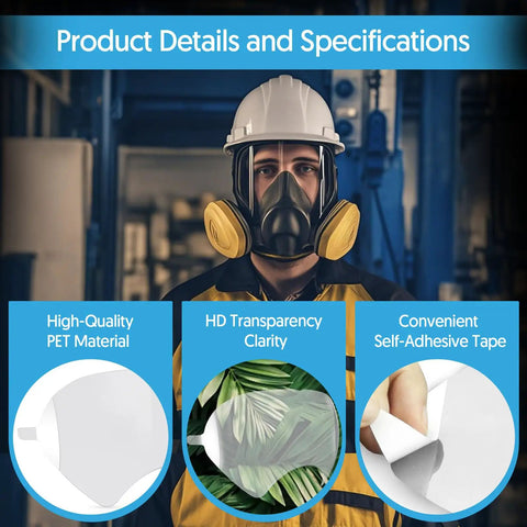 30 Pack Peel Off Lens Covers For 6885 6000 6700 6800 6900 Series Full Face Respirator Faceshield Protectors with PET material