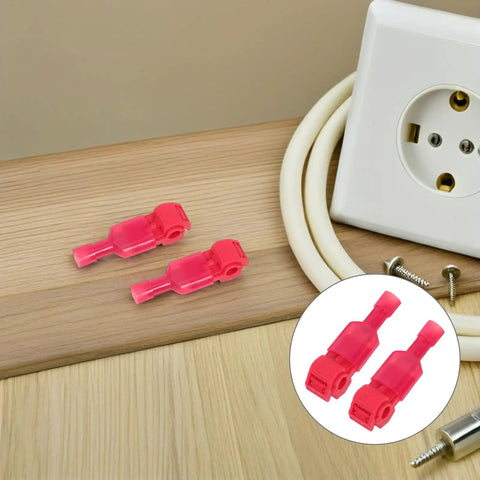 Quick Connect Spade Terminal Kit With 60 Pairs Fast Splice Wire Connectors For Soft Electrical Cables And Home Speaker Wiring Without Stripping Or Cutting Old Wires On Complex Setups Today. Red insulated spade connectors for speaker wiring
