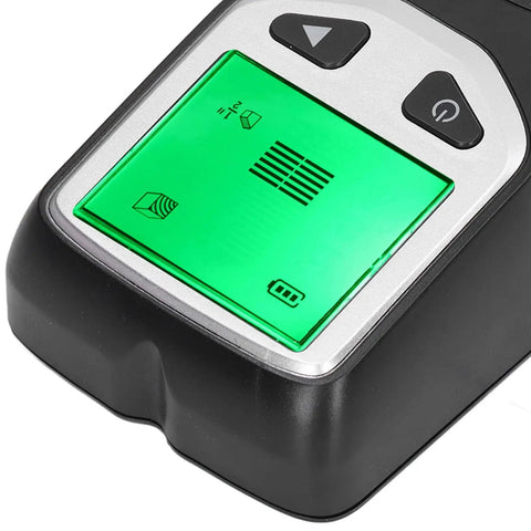 Duokon Stud Finder Wall Scanner 5 in 1 Detector with HD LCD Display showing LCD screen detection indicators.