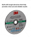 General Purpose Cut Off Wheel 3 In 1/16 In By 3/8 In Resin Bonded with text about fast cutting and reliability on packaging