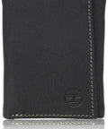 Front view of Genuine Leather RFID Blocking Trifold Wallet With Six Card Slots Clear ID Window Double Bill Fold And Strong RFID Protection
