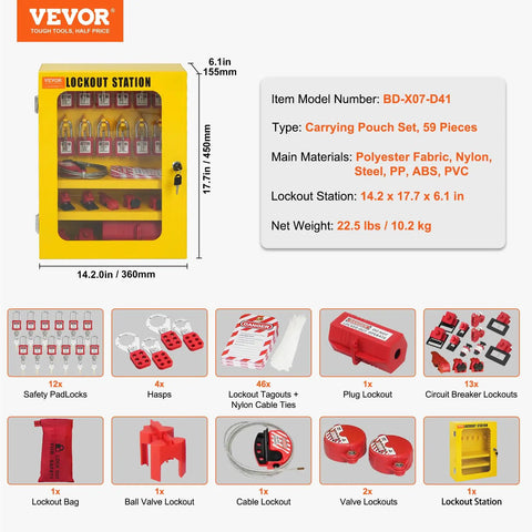 Professional Grade Electrical Lockout Tagout Kit With Heavy Duty Padlocks And Circuit Breaker Locks Built Tough To Keep Your Crew Safe While Locking Systems Down Right Every Time
