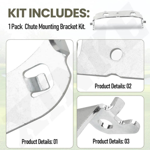 Chute Mounting Bracket Kit For XT1 GT50 GT54 LT42 LT46 LT50 LT54 XT1 ST54 XT2 GX50 GX54 LX42 LX46 LX50 ZT1 ZT2 Tractors Replacement Kit With All Hardware Replaces 783-08504A-0637 783-08504A 783-08504B