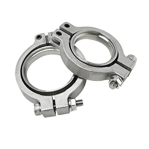 44mm V Band Flange Clamp Set For MVR Wastegate Replacement With Stainless Steel Inlet And Outlet Flanges Includes Screws Nuts And Seals