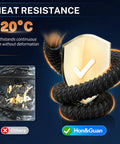 Beefy Heavy Duty Nylon Duct Hose 3 Inch By 16 Foot Flexible Venting For Diesel Heaters And More Built To Take Heat Ideal For Recreational Vehicles Boats Dryers Three Dimensional Printers And Laser Machines Black showing heat resistance at 120°C with checkmark, Hon&Guan logo.