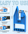 Heavy Duty Horse Stall Mat Grippers Set Of 2, Serrated Grip For Tight Fit And Easy Move, Slippage Free Handling, Mat Lifter Tool To Shift Large Carpets Safely, Durable Stall Flooring Accessory For Quick Adjustments, blue plastic mat gripper set with 9.8 inch size guide