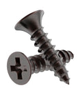 Pack Of Twenty Five 6 By 5 8 Inch Antique Copper Flat Head Phillips Wood Screws Featuring Self Tapping Steel Construction for flush cabinet install.