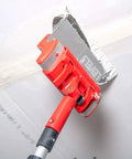 Extendable Drywall Skimming Blade Handle 38.5-63 Inches Pro Grade Anodized Aluminum in use on drywall ceiling joint