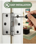 3 Inch Door Hinges Pack Of 12 Brushed Nickel Quiet Heavy Duty Metal Hinges With Soft Close For Hollow Core Doors Rust Resistant