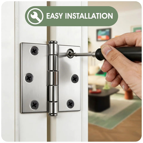 3 Inch Door Hinges Pack Of 12 Brushed Nickel Quiet Heavy Duty Metal Hinges With Soft Close For Hollow Core Doors Rust Resistant