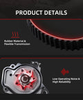 Rubber gear and water pump from Honda Civic 1.7L Timing Belt Kit With Water Pump Direct Fit Replacement For 2001 2002 2003 2004 2005 OE TKH-003 TKH003 WP312K1A TS26312 WPHO034 Includes Seals And Gasket For Easy Install And Long Lasting Engine Timing