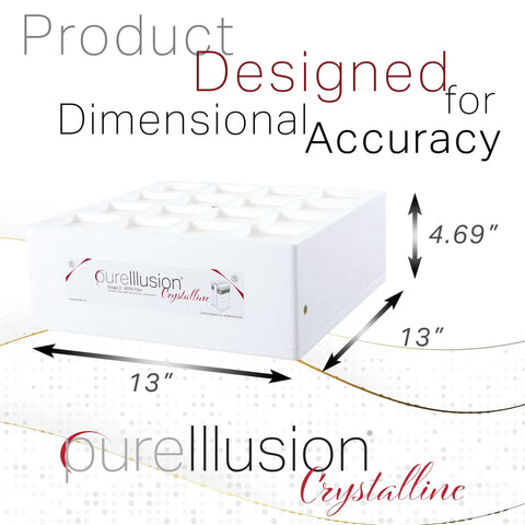 Dimensional view of NASA Grade True HEPA Filter For IQAir HealthPro Series with size specifications, PureIllusion branding visible.