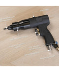 Detailed view of Rivet Nut Gun Set For Auto DIY Projects, showing pneumatic tool features including steel mandrel and switches.