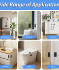 Kid Proof Refrigerator Lock With Fingerprint Unlock No Keys No Drills Easy Mount Adhesive 0.2 Second Fingerprint Access applications