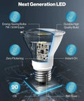 Detailed view of 10 Pack PAR20 LED Bulbs 50W Equivalent 7W Dimmable Flicker Free, CRI90 3000K, showing internal components.
