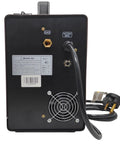 Back panel of 175A MIG Welder With Synergistic Auto Settings, showing gas inlet and power cord, brown body, 240V, no spool gun.