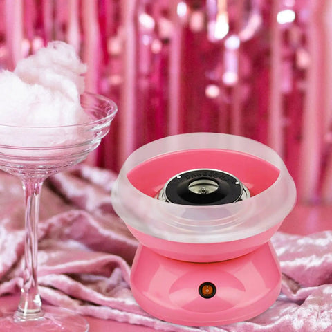 Cotton Candy Machine Guard Cover Enclosure For Portable Mini Candy Makers White Plastic Shield To Prevent Messes And Spills Durable Candy Maker Accessory With Sugar Dispenser Part For Home Kitchen Use on pink cotton candy maker