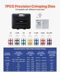 Hydraulic Hose Crimper Kit seven precision dies and carrying case for automotive air conditioning repair, Hydra-Krimp tool overview.