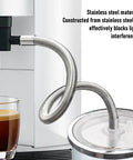 Legit Durable Replacement Milk Tube For Coffee Machines Compatible With We8 E6 D6 Z8 Z6 Models Featuring Stainless Steel Inner Core And Light Blocking PC Exterior Upgrade Your Daily Grind with stainless steel flexibility.