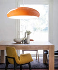 Industrial Nordic Aluminum Pendant Light With E27 Base, Modern Minimalist Hanging Lamp For Kitchen Island Bar Cafe Office And Living Spaces, White Finish 23.6 Inch, Durable Chandelier That Brings A Cozy Vibe above dining table and chairs