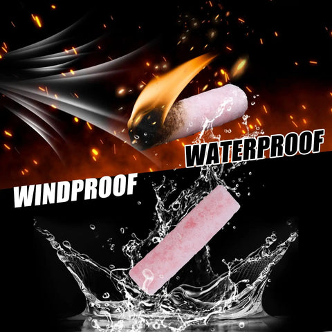 60 Pack Waterproof Fire Starters For Camping And Emergency Use In Fire Pits And Grills Non Toxic Long Lasting Burn For Five Minutes Or More