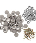 Headliner Repair Rivets Kit for Cars, Quick Interior Roof Fix shown with dark grey buttons, screws, and fasteners