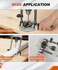 Drill Guide Stand For Cordless Drills And More Portable Drill Press Attachment in use for wood, pipe, and wall drilling applications.