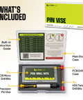 Micro Drill Bit Set With Pin Vise For DIY Jewelry Making Small Hand Drill PCB Mini Bits case showing contents and guide