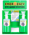 Portable Eyewash Station Kit With Two 16 Ounce Bottles Wall Mount Emergency Eyewash Kit With Mirror And Sign Personal Use No Liquid Included