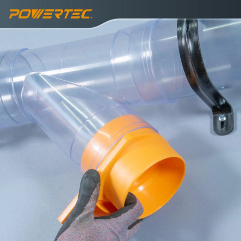 4 Inch Dust Collection Fittings Network Kit with Dust Hose Splice Blast Gates Pipes 90 Degree Elbow Y Fittings Mounting Brackets