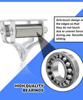 Stainless steel pulley and ball bearings from Kids Zipline Kit With Stainless Steel Slackline Pulley Slider And Swing Seat Backyard Zip Line Set With 60ft Ninja Slackline For Safe Smooth Sliding And Fun Outdoor Adventures Everyday.