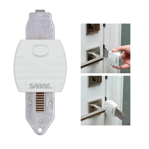 Portable Door Lock For Inward Swinging Doors, Durable Metal Construction, Lightweight And Compact, Quick No Tool Installation