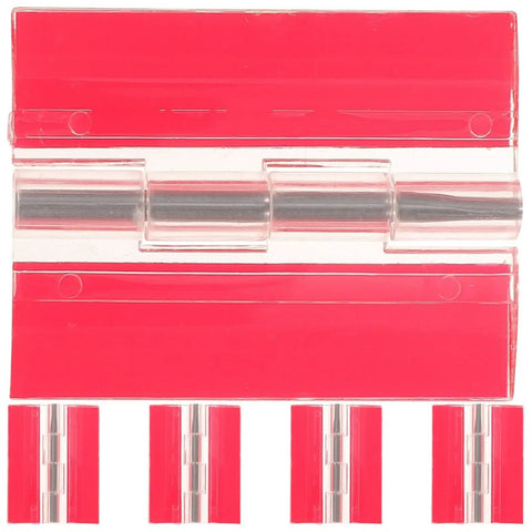 5Pcs Transparent Self Adhesive Cabinet Hinges For Small Boxes And Piano Lids Foldable Replacement Hinges visible angle view