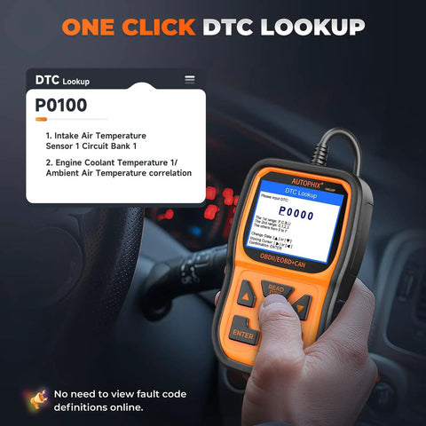OM126P OBD2 Scanner For Cars After 1996 Read And Clear Engine Fault Codes With Live Data Smog Check Ready Diagnostic Tool in use