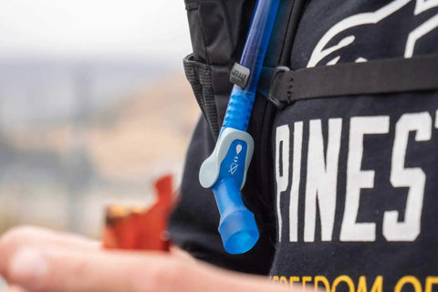 Reservoir Big Bite Valve Set In Multi Color For Hydration Systems, One Size Fits All Reservoirs, Self Seals After Each Sip To Stop Drips, Patented One Piece Silicone Design, Lifetime Guarantee, blue valve on pack
