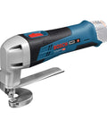 Heavy Duty Pro Grade 12V Cordless Metal Shear Cuts Steel Four Times Faster With Zero Sweat For Flawless Straight And Curved Cuts Up To One Point Three Millimeter Thick No Battery Or Charger, featuring metal cutting blade.