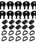 30 Piece Stainless Steel Wire Rope Kit With Cable Clips Thimbles And Aluminum Crimp Sleeves M3 One Eighth Inch Black