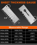 Round Dual Sided Wire Gauge And Sheet Thickness Gauge Set In Stainless Steel Welding Measurement Tool 2 Piece Wire Size Chart