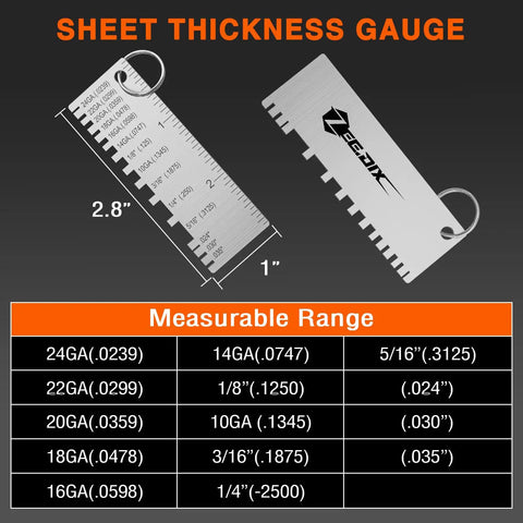 Round Dual Sided Wire Gauge And Sheet Thickness Gauge Set In Stainless Steel Welding Measurement Tool 2 Piece Wire Size Chart