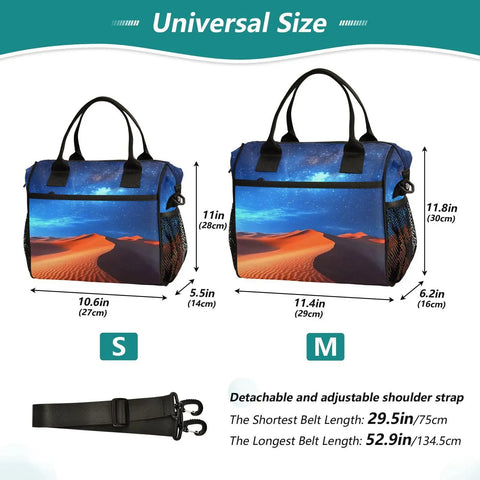 Desert Sky Large Cooler Bag Portable Leakproof Insulated Lunch Tote For Gals Holds 18 Cans Soft Cooler with size dimensions