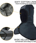 Heat Resistant Welding Hood Neck Protection With Abrasion Guard And Shoulder Drape Protective Head Cover For Sparks And Splashes On The Job Gray For Daily Use with soft cotton lining and Velcro design.