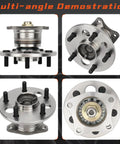 Multi-angle view of Rear Wheel Hub And Bearing Assembly Fits Toyota Avalon 1995-2004, Lexus RX300 1999-2003, ES300 1992-2001, Camry 1992-2001, Solara 1999-2003 Non ABS FWD