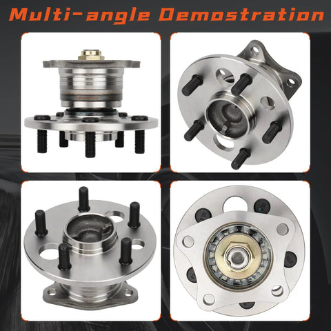 Multi-angle view of Rear Wheel Hub And Bearing Assembly Fits Toyota Avalon 1995-2004, Lexus RX300 1999-2003, ES300 1992-2001, Camry 1992-2001, Solara 1999-2003 Non ABS FWD