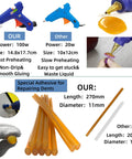 Comparison of 100W glue guns with special adhesive sticks for 190 Piece Auto Body Dent Repair Tools Kit For Car Dings Repair And Paintless Bodywork Dent Pulling Dent Puller Lifter Multi Function Bridge Puller Tools Set For Whole Car Repair And Restoration.