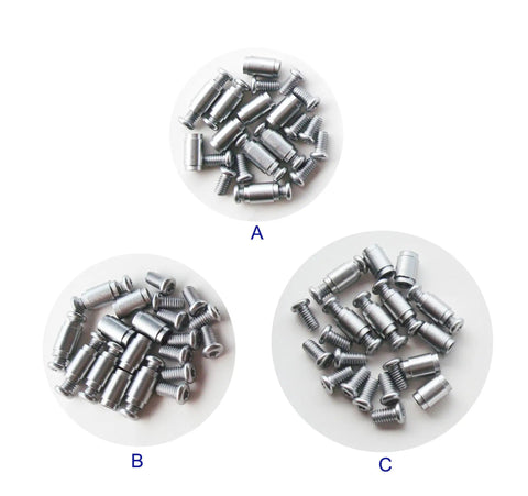 Rock Solid 10 Pack Pocket Knife Backspacer Standoff Stop Pins CNC Precision Stainless 416 Steel Heavy Duty EDC Folding Knife DIY Fix Kit assorted view.