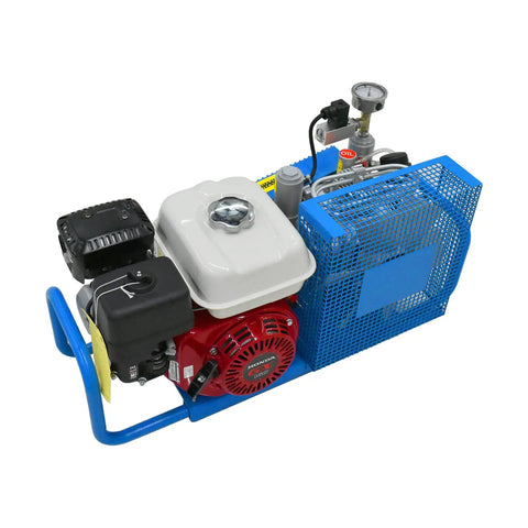 Tuxing 5.5HP High Pressure Scuba Diving Compressor Generating 4500PSi And 300Bar With 3.5CFM Airflow For Snorkeling Water Sports And Paintball Filling Featuring Automatic Safety Release Valve And Real Time Gauge Monitoring