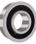Close-up of Ten Pack Flanged Deep Groove Ball Bearings 5/8 Inch Bore by 1-3/8 Inch Hub Chrome Steel Sealed for heavy-duty machinery