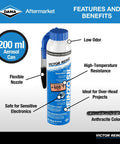 Reinzosil RTV Silicone Sealant 200 Ml Tube For Auto And Industrial Use, Fast Cure, Withstands -58F To 482F, Brief Up To 608F