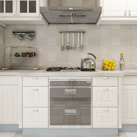 Modern kitchen with 10 Pack 2 Inch Slick Satin Nickel T Bar Cabinet Knobs And Drawer Pulls on white cupboards